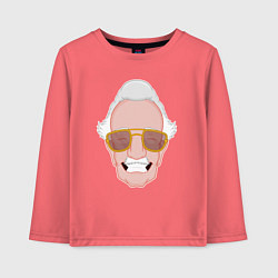 Лонгслив хлопковый детский Stan Lee smile, цвет: коралловый