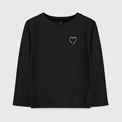 Лонгслив хлопковый детский Minimal love, цвет: черный