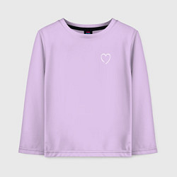Лонгслив хлопковый детский Minimal love, цвет: лаванда
