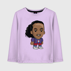Лонгслив хлопковый детский Ronaldinho Barcelona, цвет: лаванда