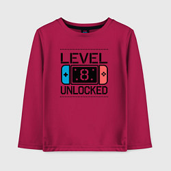 Детский лонгслив Level 8 unlocked