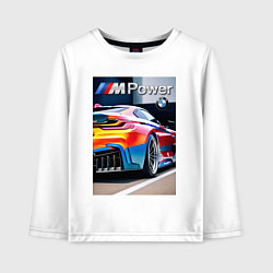 Лонгслив хлопковый детский BMW M Power - motorsport, цвет: белый