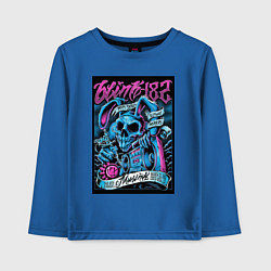 Лонгслив хлопковый детский Blink 182 рок группа, цвет: синий