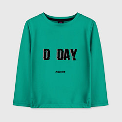 Лонгслив хлопковый детский D DAY Agust D, цвет: зеленый
