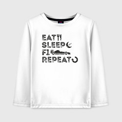 Детский лонгслив Eat sleep F1