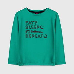 Детский лонгслив Eat sleep F1