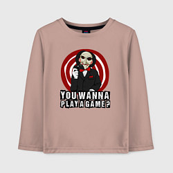 Детский лонгслив You wanna play a game