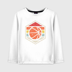 Лонгслив хлопковый детский Basket Baller, цвет: белый