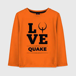 Лонгслив хлопковый детский Quake love classic, цвет: оранжевый