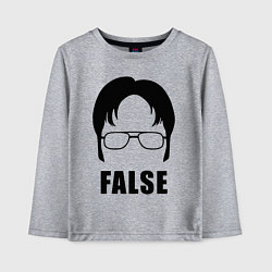 Лонгслив хлопковый детский Дуайт Шрут, цвет: меланж