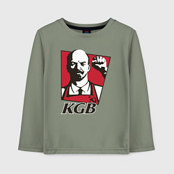 Лонгслив хлопковый детский KGB Lenin, цвет: авокадо
