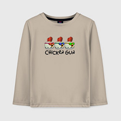 Детский лонгслив Chicken gun - три курочки