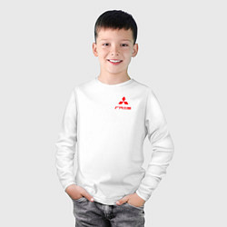 Лонгслив хлопковый детский Mitsubishi motors sign, цвет: белый — фото 2