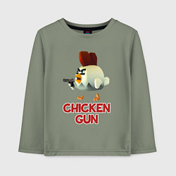 Лонгслив хлопковый детский Chicken Gun chick, цвет: авокадо