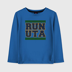 Лонгслив хлопковый детский Run Utah Jazz, цвет: синий