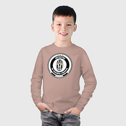 Лонгслив хлопковый детский Juventus club, цвет: пыльно-розовый — фото 2