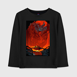 Лонгслив хлопковый детский DnD Dices: Honor Among Thieves, цвет: черный
