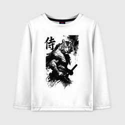 Детский лонгслив Tiger samurai - hieroglyph - art