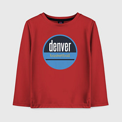 Лонгслив хлопковый детский Denver Nuggets basketball, цвет: красный