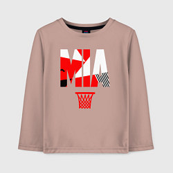 Лонгслив хлопковый детский Miami buckets, цвет: пыльно-розовый