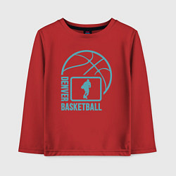 Лонгслив хлопковый детский Denver basket, цвет: красный