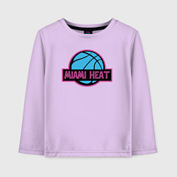 Лонгслив хлопковый детский Miami Heat team, цвет: лаванда