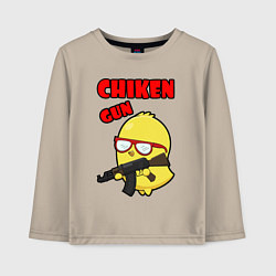 Детский лонгслив Chicken machine gun