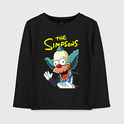 Лонгслив хлопковый детский Krusty the clown, цвет: черный