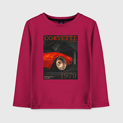 Детский лонгслив Обложка журнала Chevrolet Corvette C3