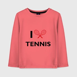 Лонгслив хлопковый детский I Love Tennis, цвет: коралловый