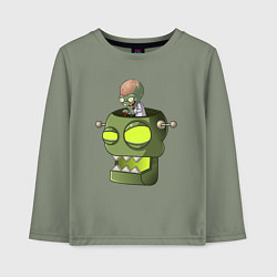 Лонгслив хлопковый детский Зомбосс, цвет: авокадо