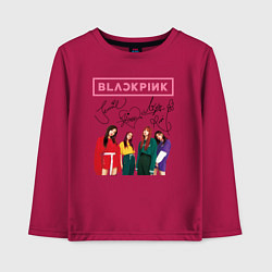 Лонгслив хлопковый детский Blackpink Lisa Jisoo Jennie Rose, цвет: маджента