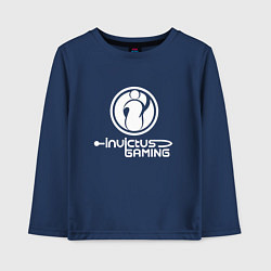 Лонгслив хлопковый детский Invictus Gaming logo, цвет: тёмно-синий
