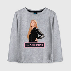 Детский лонгслив Блэкпинк Роза