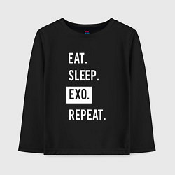 Детский лонгслив Eat Sleep EXO Repeat