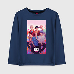 Детский лонгслив BTS art anime style