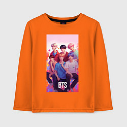 Детский лонгслив BTS art anime style