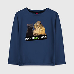 Детский лонгслив Черный и рыжий кот - Mood