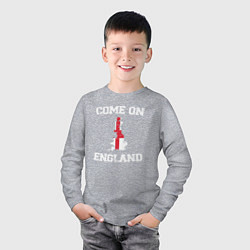 Лонгслив хлопковый детский Come on England, цвет: меланж — фото 2
