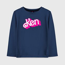 Детский лонгслив Логотип розовый Кен