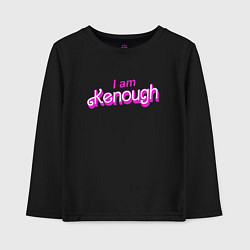 Лонгслив хлопковый детский I am kenough barbie, цвет: черный