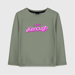 Лонгслив хлопковый детский I am kenough barbie, цвет: авокадо