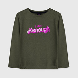 Детский лонгслив I am kenough barbie
