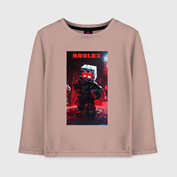Лонгслив хлопковый детский Roblox red style, цвет: пыльно-розовый