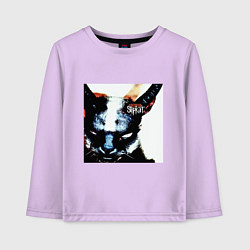 Лонгслив хлопковый детский Slipkat Meowa, цвет: лаванда