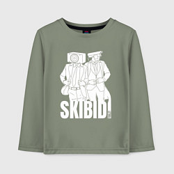 Детский лонгслив Skibidi Toilet Cameraman and Speakerman