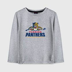 Лонгслив хлопковый детский Florida panthers - hockey team, цвет: меланж