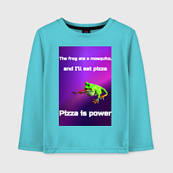 Детский лонгслив Pizza is power