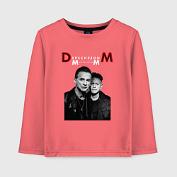 Лонгслив хлопковый детский Depeche Mode 2023 Memento Mori - Dave & Martin 09, цвет: коралловый
