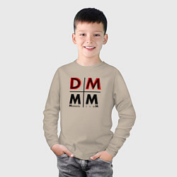 Лонгслив хлопковый детский Depeche Mode - Memento Mori Logo DM, цвет: миндальный — фото 2